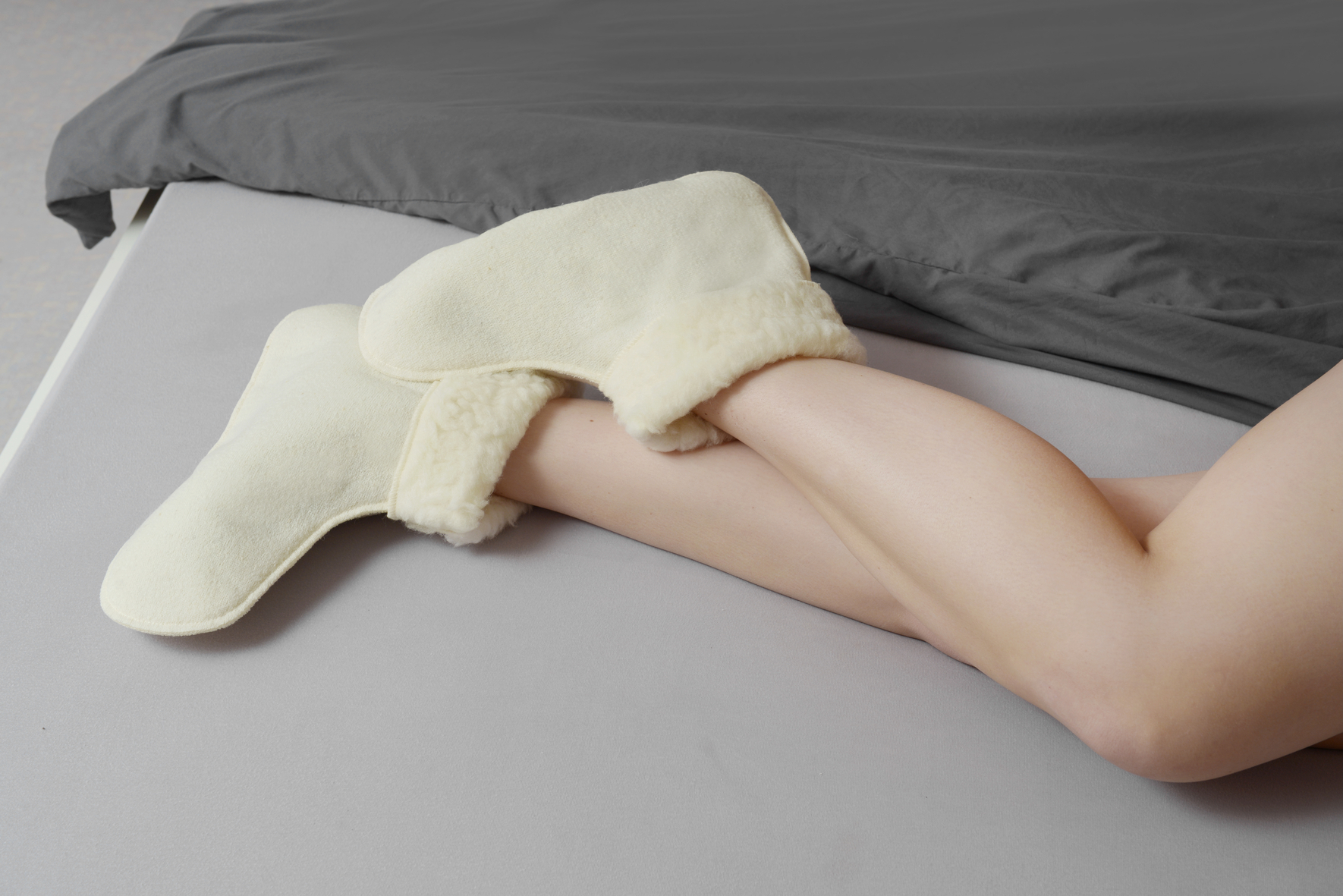 Schurwoll-Bettschuhe