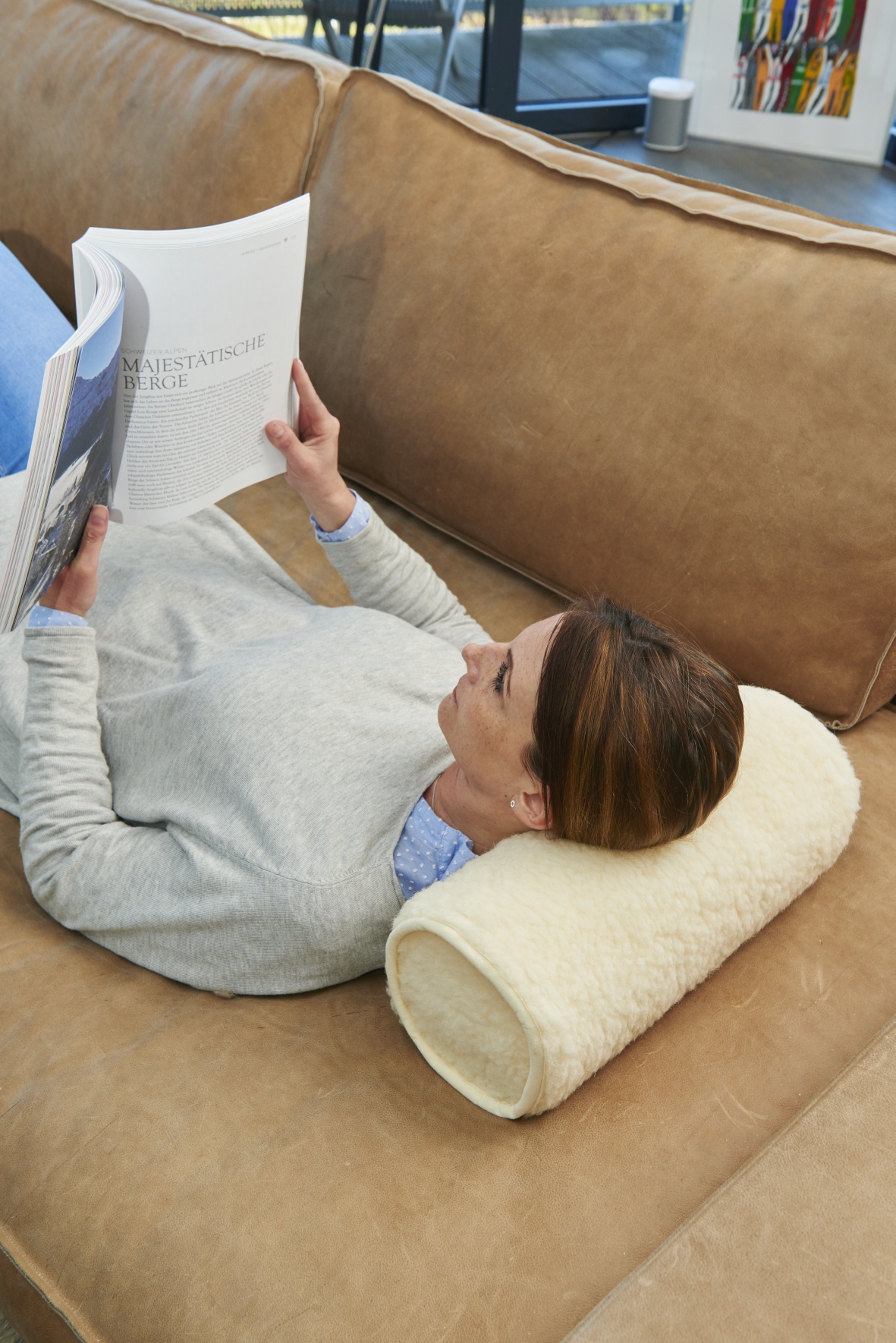 Schurwoll-Nackenrolle