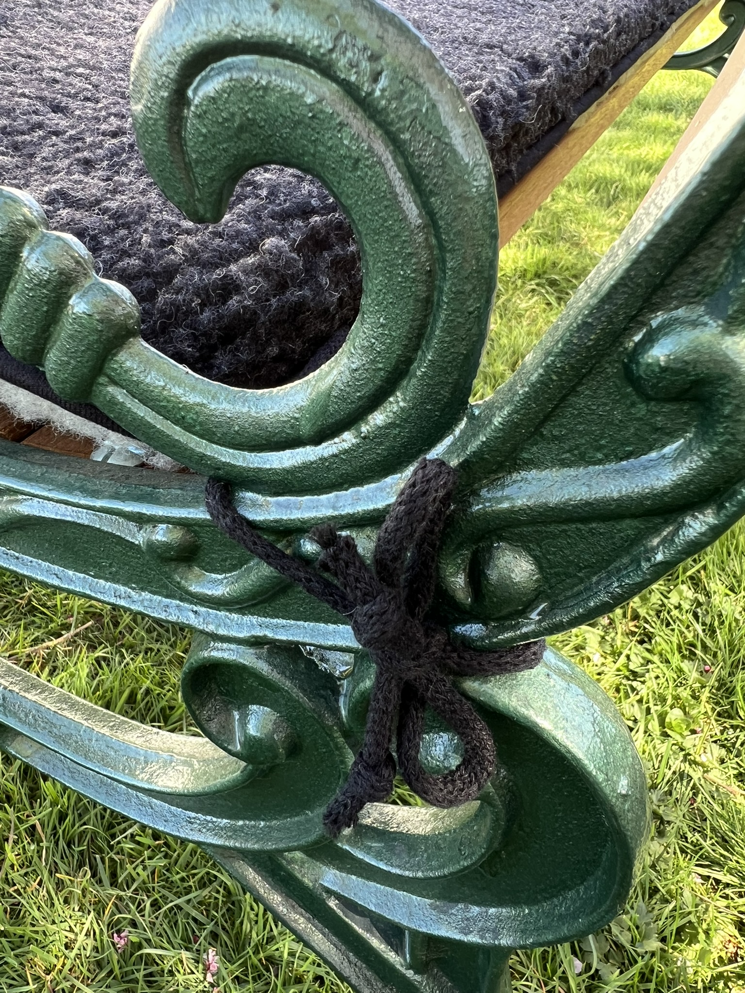 Schurwoll-Gartenbank-Sitzauflage