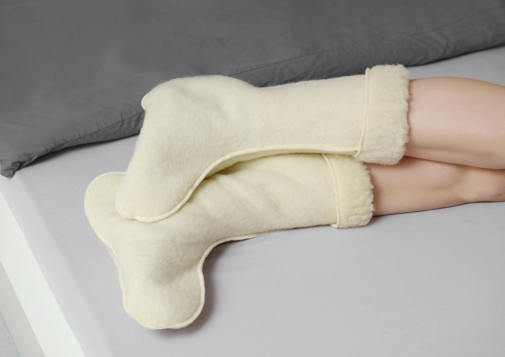 Schurwoll-Bettschuhe "Komfort"