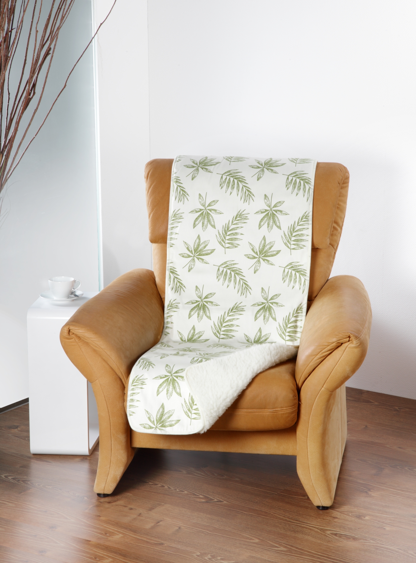  Schurwoll-Sesselschoner mit Wendefunktion