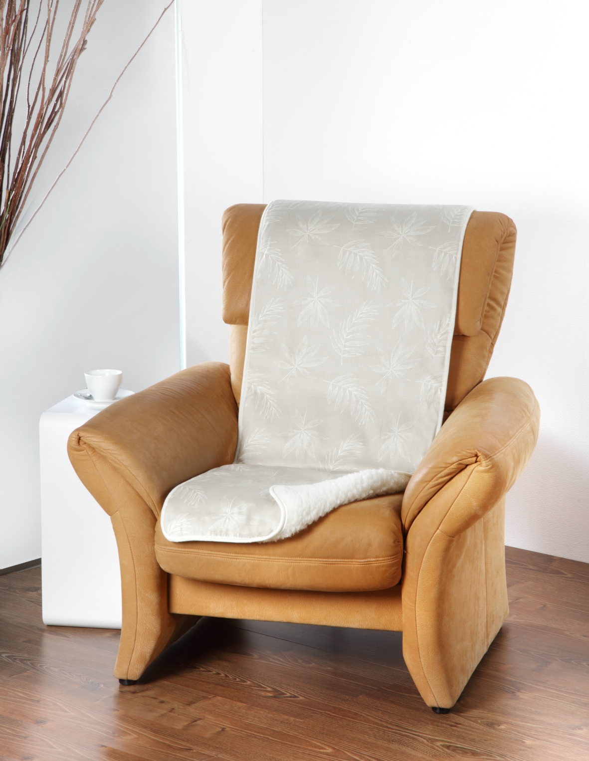  Schurwoll-Sesselschoner mit Wendefunktion